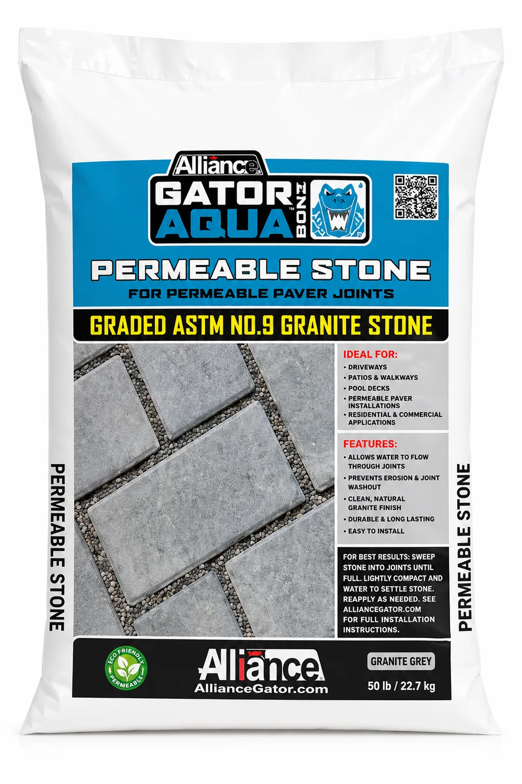Alliance Gator Aqua Rock Permeable Paver Aggregate ASTM No. 9 Granite