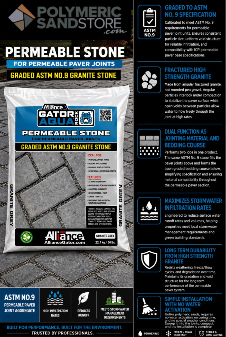 Alliance Gator Aqua Rock Permeable Paver Aggregate ASTM No. 9 Granite - Image 4
