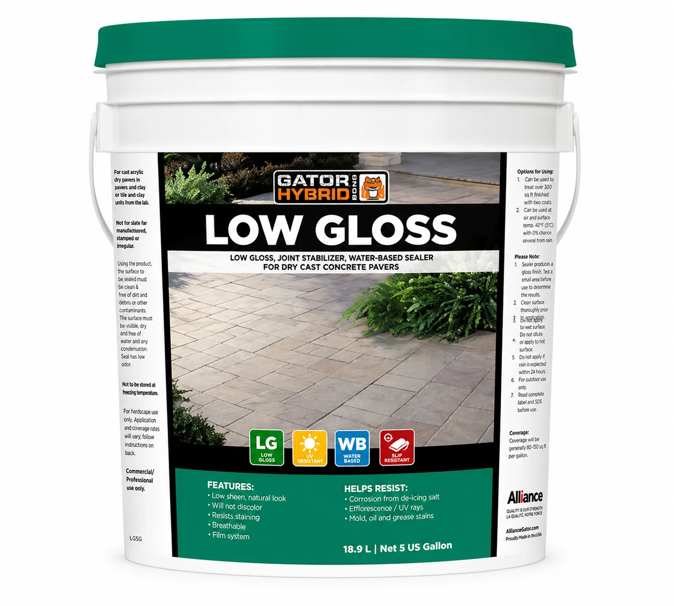 Alliance Gator Hybrid Seal Low Gloss Water Based Paver Sealer - Image 8