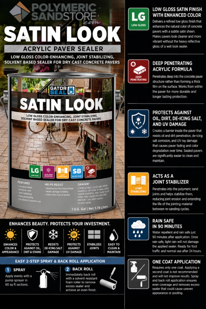 Alliance Gator Seal Satin Look Solvent Based Acrylic Paver Sealer - Image 7