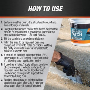 Dap Brand 1 Gal. Pre Mixed Concrete Patch, Gray - Image 4