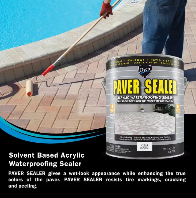 Dyco Paints Paver Sealer 7200 Clear Gloss Exterior Solvent Acrylic Sealer Gallon - Image 4