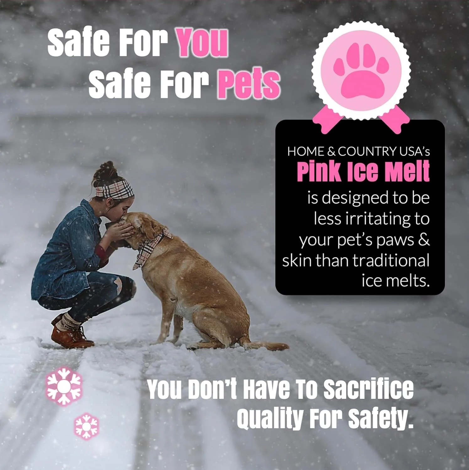 Ice Melt Effective to -25°F, Eco-Friendly De-Icer, Optimal Granule Size for Quick Melting, Ideal for Driveways, Walkways, and Entryways 45 lb Pail - Image 5