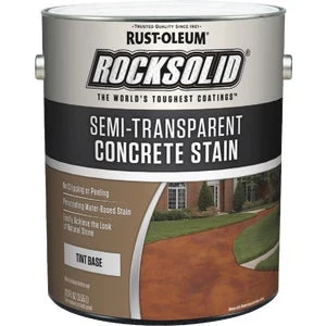 Rust-Oleum RockSolid Semi-Transparent Concrete Stain, Tint Base, 1 Gal.