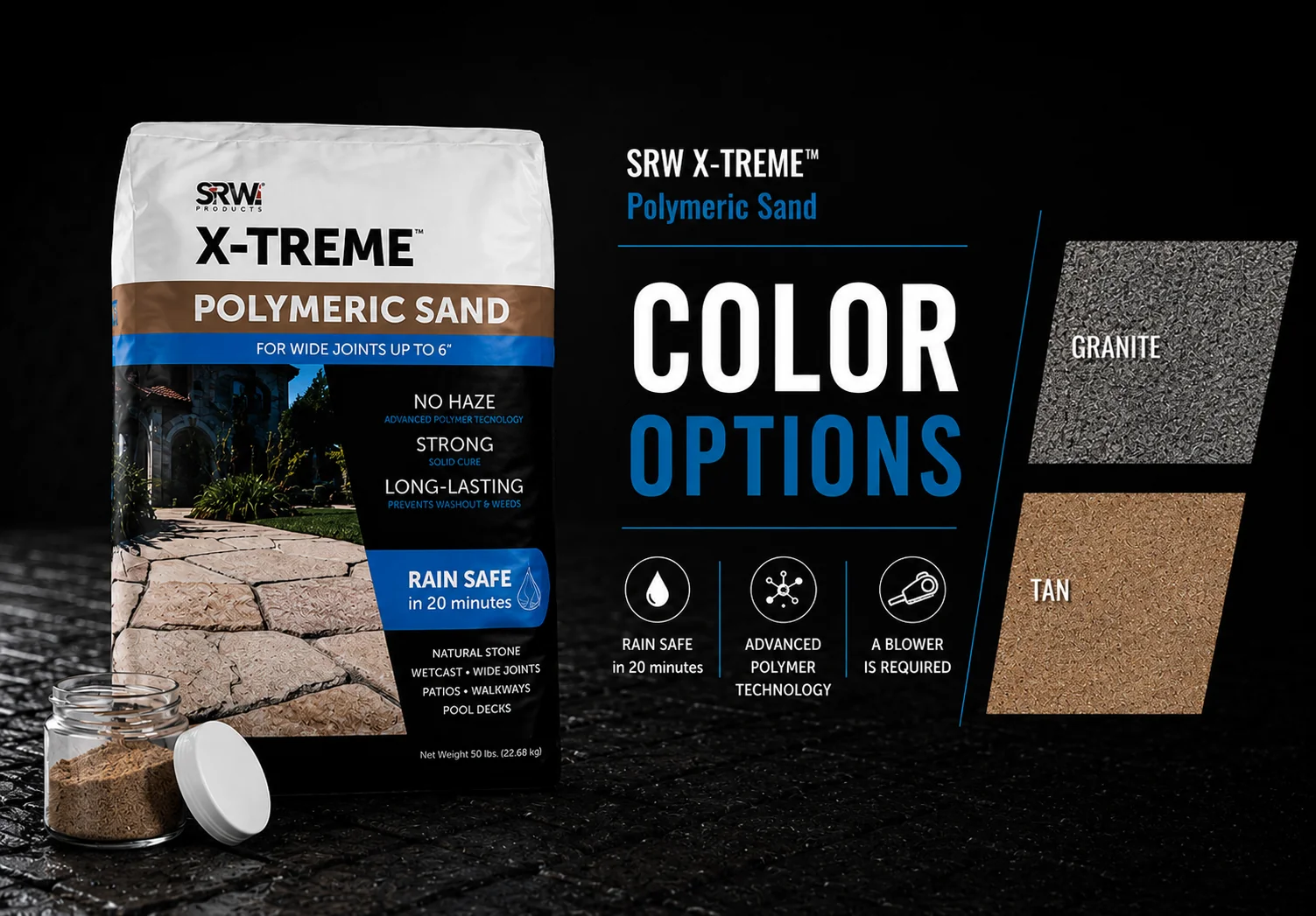 SRW X-Treme™ Color Sample Kit – Both Wide-Joint Sand Colors