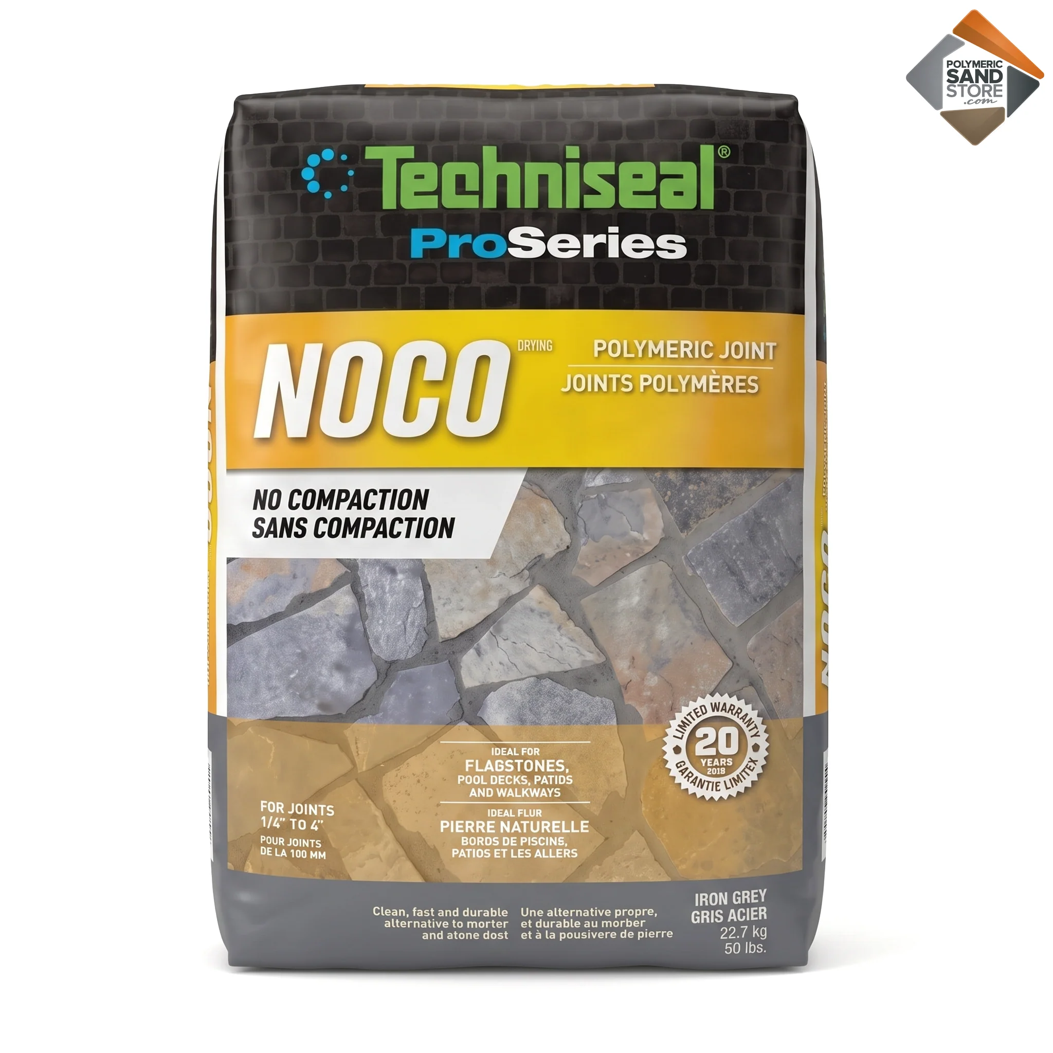Techniseal NOCO No Compaction Polymeric Sand 50 lb – Joints to 4"